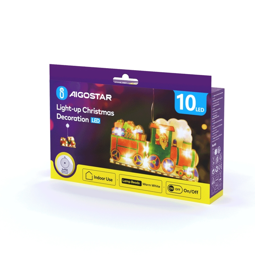 Aigostar - LED Vianočná dekorácia LED/3xAAA vláčik 13,4cm