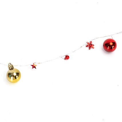 Aigostar - LED vianočná reťaz 20xLED/3xAA 2m teplá biela