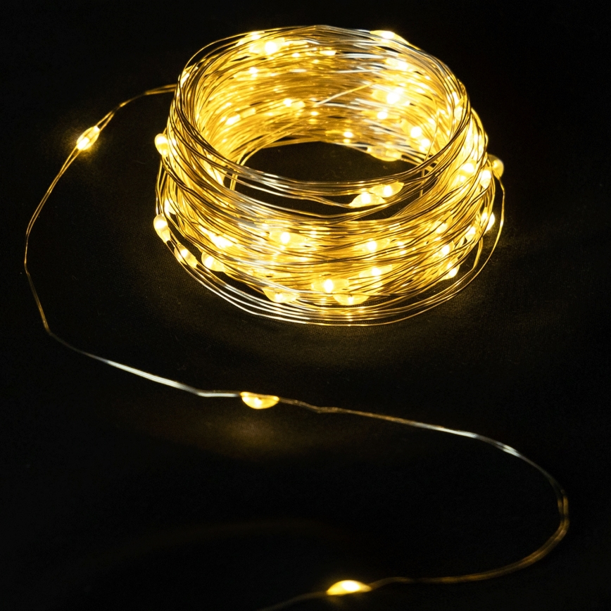 Aigostar - LED vianočná reťaz 40xLED/2x3V 4m teplá biela