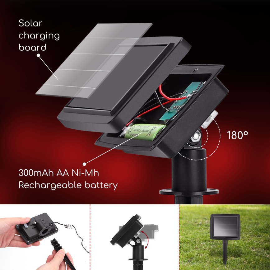 Aigostar - LED Vianočná solárna reťaz 10xLED/3,8 m IP44 studená biela 400 mAh