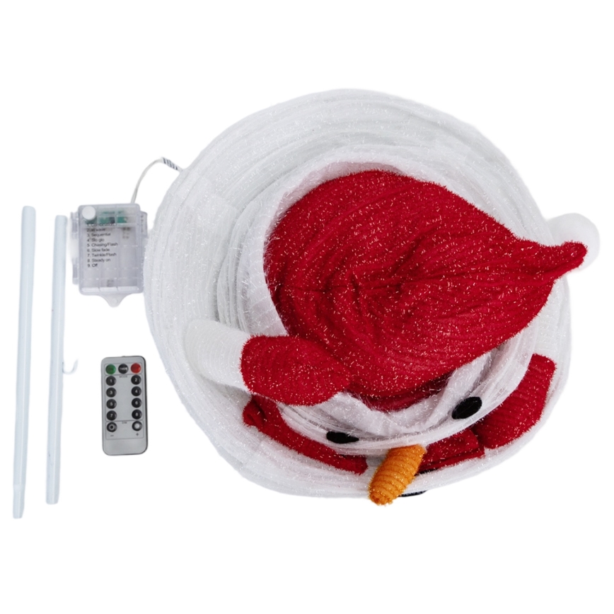 Aigostar - LED vianočná vonkajšia dekorácia 50xLED/3xAA 0,7m IP44 snehuliak + diaľkové ovládanie