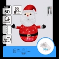 Aigostar - LED vianočná vonkajšia dekorácia 50xLED/3xAA 0,7m IP44 studené svetlo Santa Claus