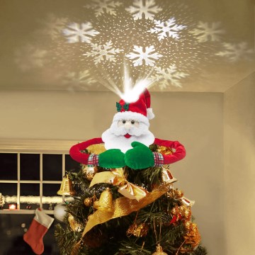 Aigostar - LED Vianočný projektor snehových vločiek LED/5W/230V studená biela Santa Claus