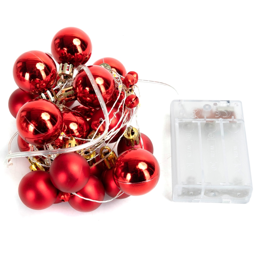 Aigostar - LED Vianočný reťaz 20xLED/3xAA 2m teplá biela