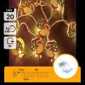 Aigostar - LED vianočný reťaz 20xLED/3xAA 3m teplá biela Santa Claus