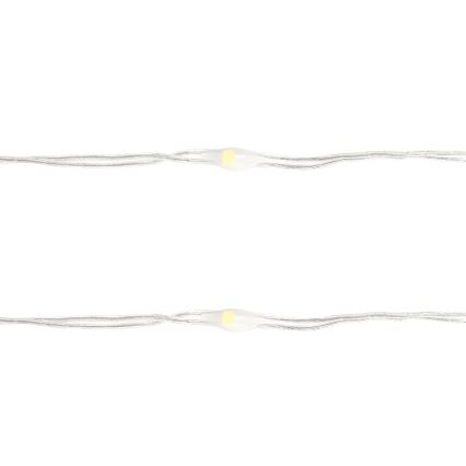 Aigostar - LED Vianočný reťaz 50xLED/3xAA 5,3m studená biela