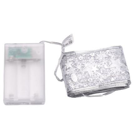 Aigostar - LED vianočný svetelný reťazec 50xLED/3xAA 5 m teplá biela strieborný