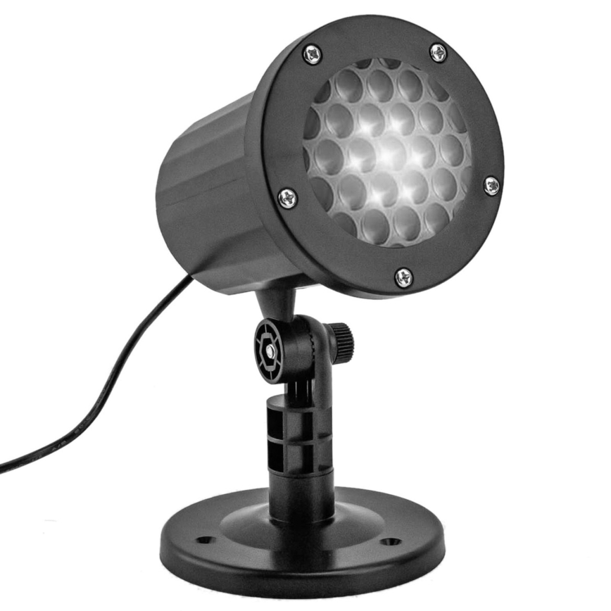 Aigostar - LED Vianočný vonkajší projektor vločiek LED/5W/230V IP44 studená biela