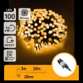 Aigostar - LED Vonkajší dekoratívny reťaz 100xLED/8 funkcií 10 m IP44 teplá biela