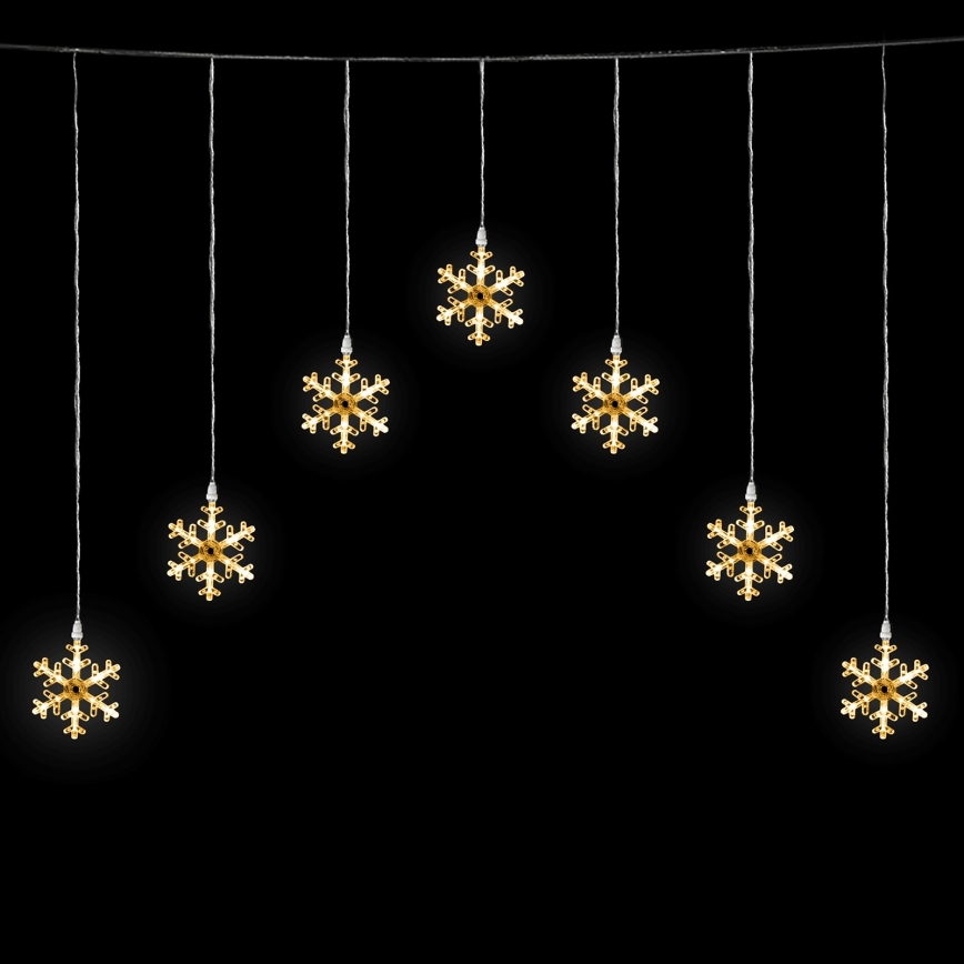 Aigostar - Vonkajší LED reťaz 84xLED/8 funkcií 1,2x1m IP44 teplá biela vločky