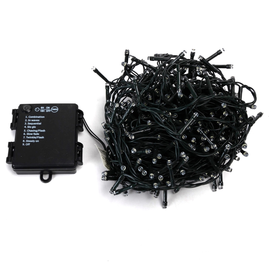 Aigostar - LED vonkajšia reťaz 400xLED/8 režimov, napájanie 4xAA, 20,3 m, IP44, viacfarebné