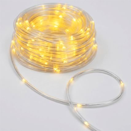 Aigostar - Vonkajší LED vianočný reťaz 100×LED/8 funkcií 3×AA 10,3 m IP44 teplá biela