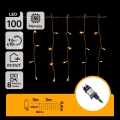 Aigostar - LED Vonkajší vianočný reťaz 100xLED/8 funkcií 5x0,4m IP44 teplá biela