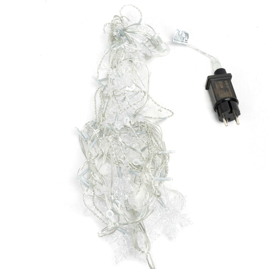 Aigostar - LED vonkajšia vianočná reťaz 120xLED/8 režimov 3x0,7m IP44 studená biela + diaľkové ovládanie