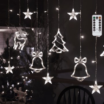 Aigostar - LED Vonkajší vianočný reťaz 120xLED/8 funkcií 3x0,6m IP44 studená biela + diaľkové ovládanie