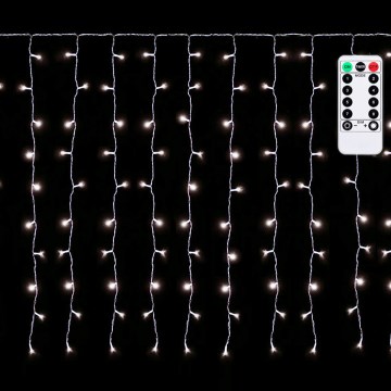 Aigostar - LED vonkajší vianočný reťaz 150xLED/6W/230V/8 funkcií 1,5x1m IP44 studená biela + diaľkové ovládanie