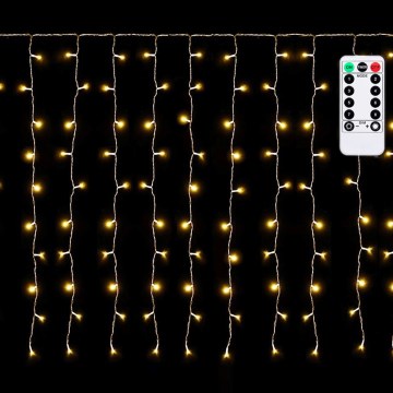 Aigostar - LED Vonkajší vianočný reťaz 150xLED/6W/230V/8 funkcií 1,5x1m IP44 teplá biela + diaľkové ovládanie