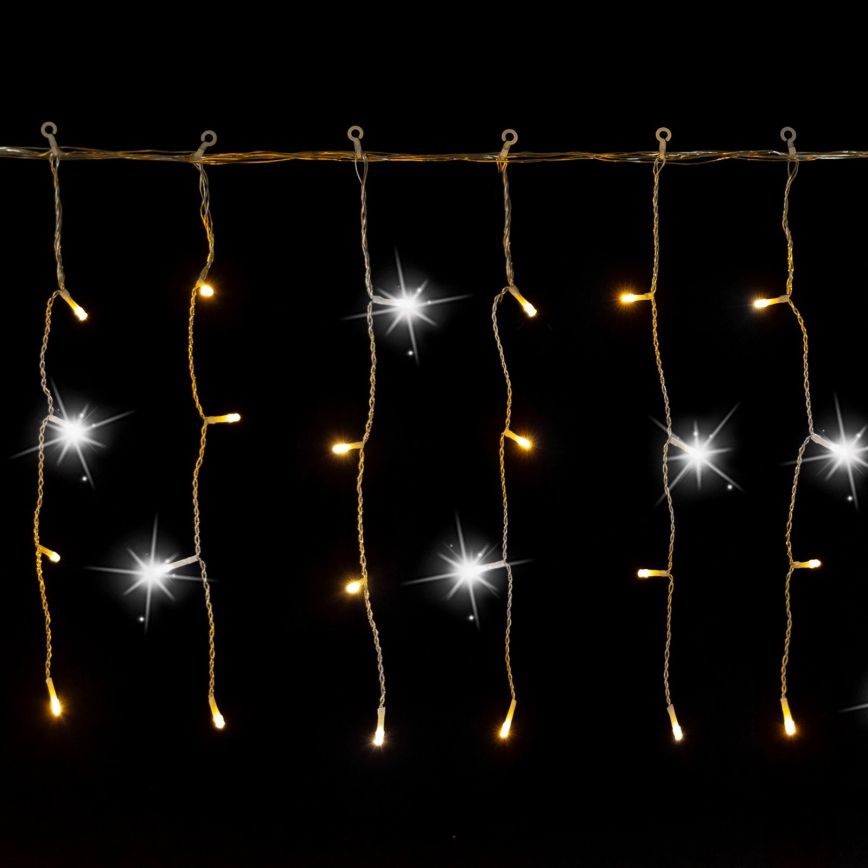 Aigostar - LED vonkajší vianočný reťaz 200xLED 8x0,4m IP44 teplá biela