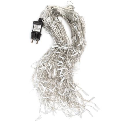 Aigostar - LED Vonkajší vianočný reťazec 300xLED/8 funkcií 15x0,4 m IP44 studená biela