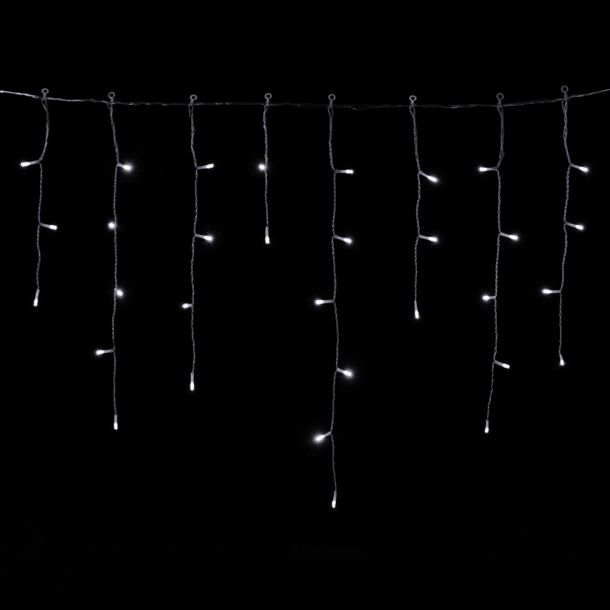 Aigostar - LED vonkajšia vianočná reťaz 300xLED/8 funkcií 3xAA 18x0,6 m IP44 studená biela