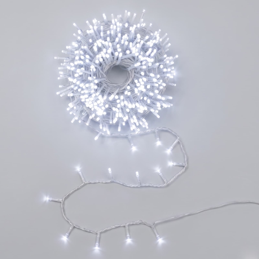 Aigostar - LED vonkajší vianočný reťaz 600xLED/8 funkcií 33 m IP44 studená biela