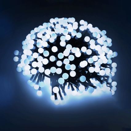 Aigostar - LED Vonkajší vianočný reťaz 100xLED/8 funkcií 3xAA 10,3m IP44 studená biela
