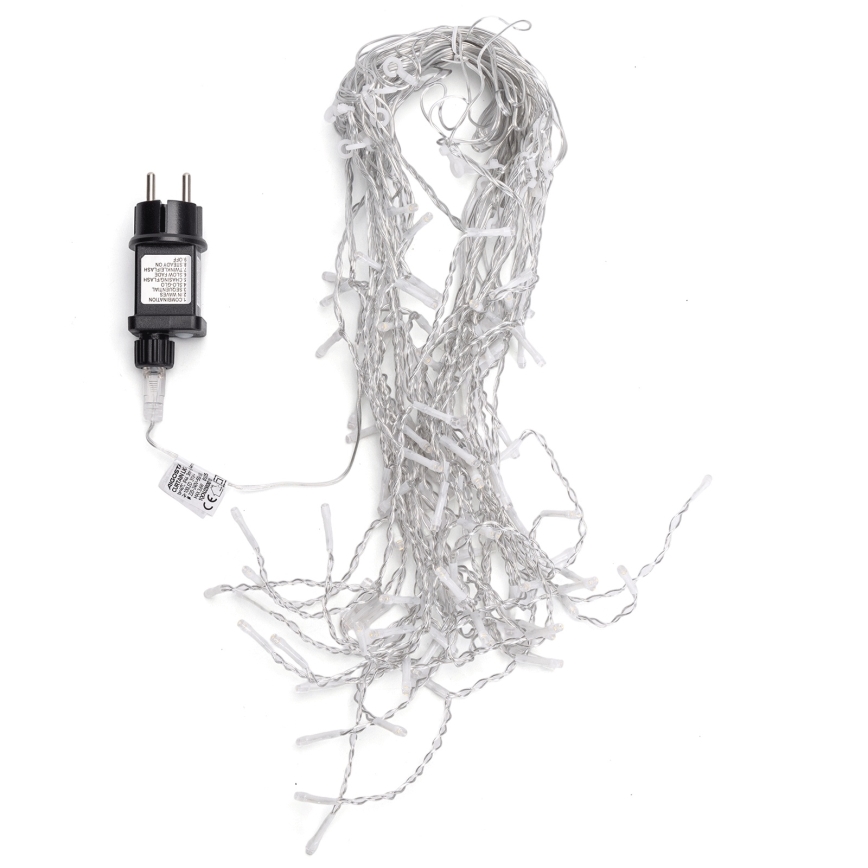 Aigostar - LED vonkajší vianočný reťazec 100xLED/8 funkcií 5x0,4m IP44 teplá biela