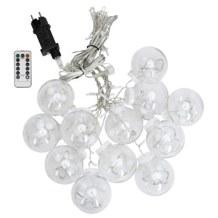 Aigostar - LED Vonkajší vianočný reťazec 120xLED/8 funkcií 3x0,6m IP44 studená biela + diaľkové ovládanie