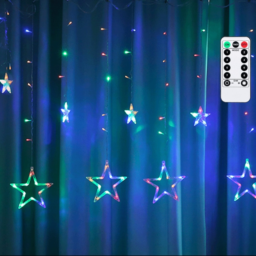 Aigostar - LED vonkajšia vianočná reťaz 120xLED/8 funkcií 6x0,6m IP44 viacfarebná + diaľkové ovládanie