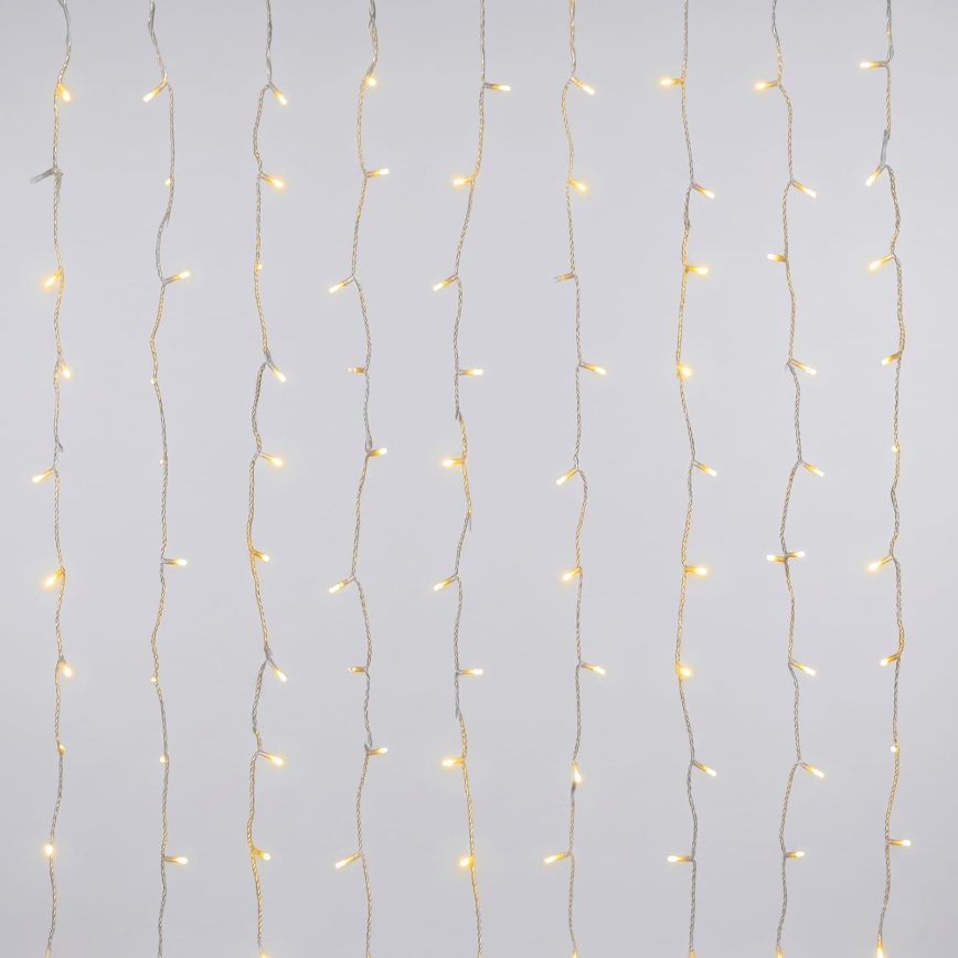 Aigostar - LED Vonkajší vianočný reťazec 200xLED/8 funkcií 3xAA 5x2m IP44 teplá biela