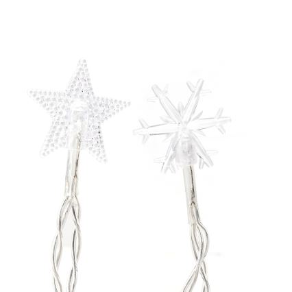 Aigostar - LED Vonkajší vianočný reťaz 25xLED/8 funkcií 3xAA 2,5 m IP44 studená biela