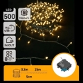 Aigostar - LED Vonkajší vianočný reťazec 500xLED/8 funkcií 4xAA 25,3 m IP44 teplá biela