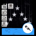 Aigostar - LED Vonkajší vianočný reťazec 70xLED 1,2x1m IP44 studené biele hviezdy