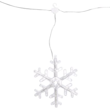 Aigostar - vonkajší LED vianočný reťazec 84xLED/8 funkcií 1,2x1m IP44 studená biela, snehové vločky
