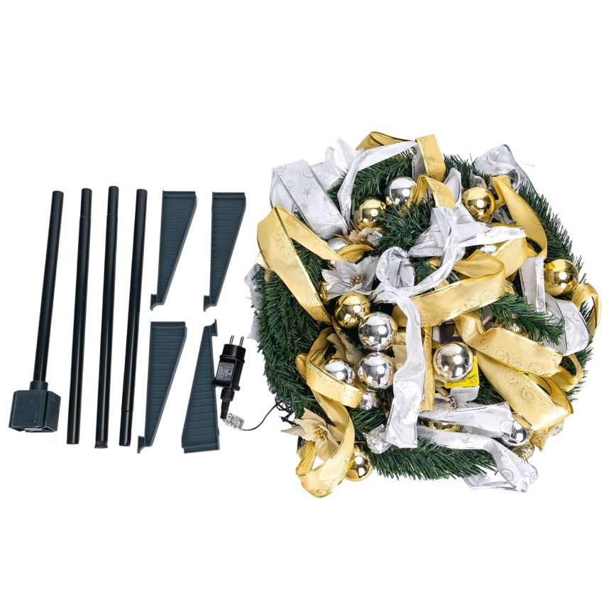 Aigostar - LED Vonkajší vianočný strom 150xLED 1,8m IP44 biela/zlatá teplá biela