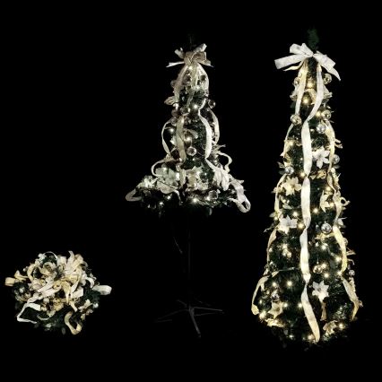 Aigostar - LED Vonkajší vianočný strom 150xLED 1,8m IP44 biela/zlatá studená biela