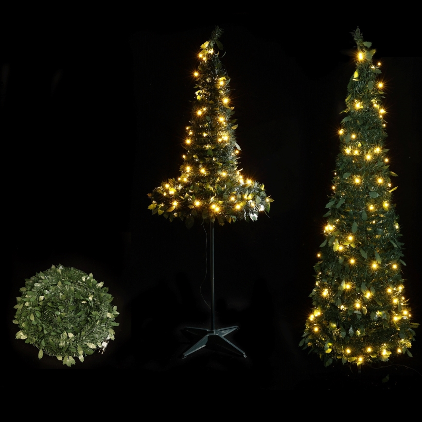 Aigostar - LED Vonkajší vianočný strom 80xLED 1,2m IP44 zelený teplá biela