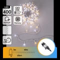 Aigostar - LED Vonkajší vianočný svetelný reťazec 400xLED/8 funkcií 43m IP44 teplá biela/studená biela