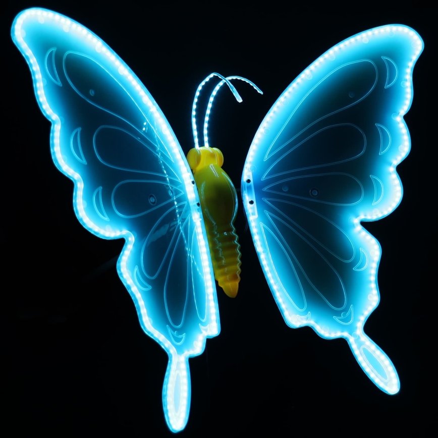 Aigostar - LED Vonkajšia dekorácia 372xLED 60 cm IP44 motýľ/modrá