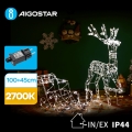 Aigostar - LED Vonkajšia dekorácia LED/3,6W/31/230V 2700K 90/45cm IP44 sob so sánkami