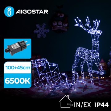 Aigostar - LED Vonkajšia dekorácia LED/3,6W/31/230V 6500K 90/45cm IP44 sob so sánkami