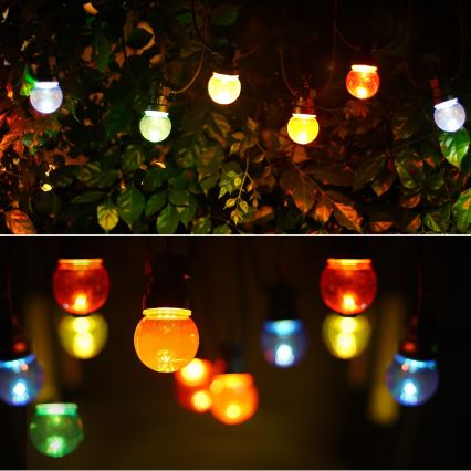 Aigostar - LED Vonkajšia dekoračná reťaz 10xLED/8m IP44 teplá biela
