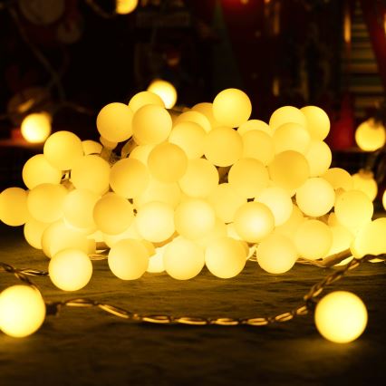 Aigostar - LED vonkajší dekoratívny reťazec 50× LED / 8 funkcií, 5 m, IP44, teplá biela