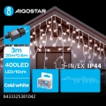 Aigostar - LED vonkajšia reťaz 400xLED/8 funkcií 23x0,6m IP44 studená biela