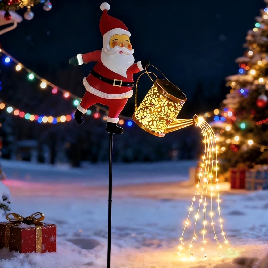 Aigostar - LED Vonkajšia vianočná dekorácia 120xLED/8 funkcií 80 cm IP44 Santa/teplá biela