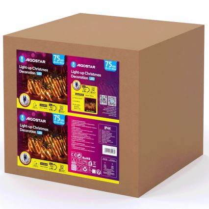 Aigostar- LED Vonkajšia vianočná dekorácia 3,6W/31/230V 2700K 20/25/30cm IP44 darčeky