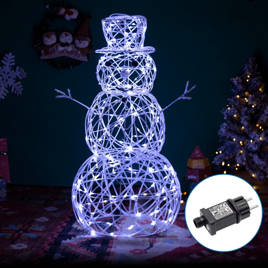 Aigostar - LED Vonkajšia vianočná dekorácia 3,6W/31/230V 6500K 120cm IP44 snehuliak