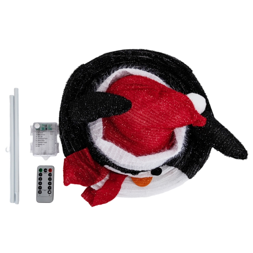 Aigostar - LED vonkajšia vianočná dekorácia 50xLED/3xAA IP44 tučniak