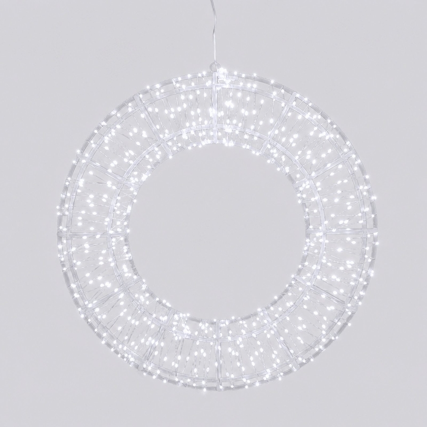 Aigostar - LED vonkajšia vianočná dekorácia 540xLED/6W/230V IP44, studená biela, kruh 45 cm