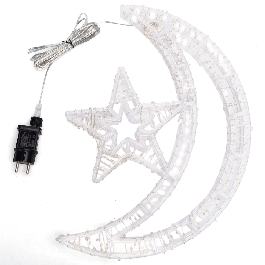 Aigostar - LED vonkajšia vianočná dekorácia 540xLED/6W/230V 43 cm IP44 teplá biela mesiac
